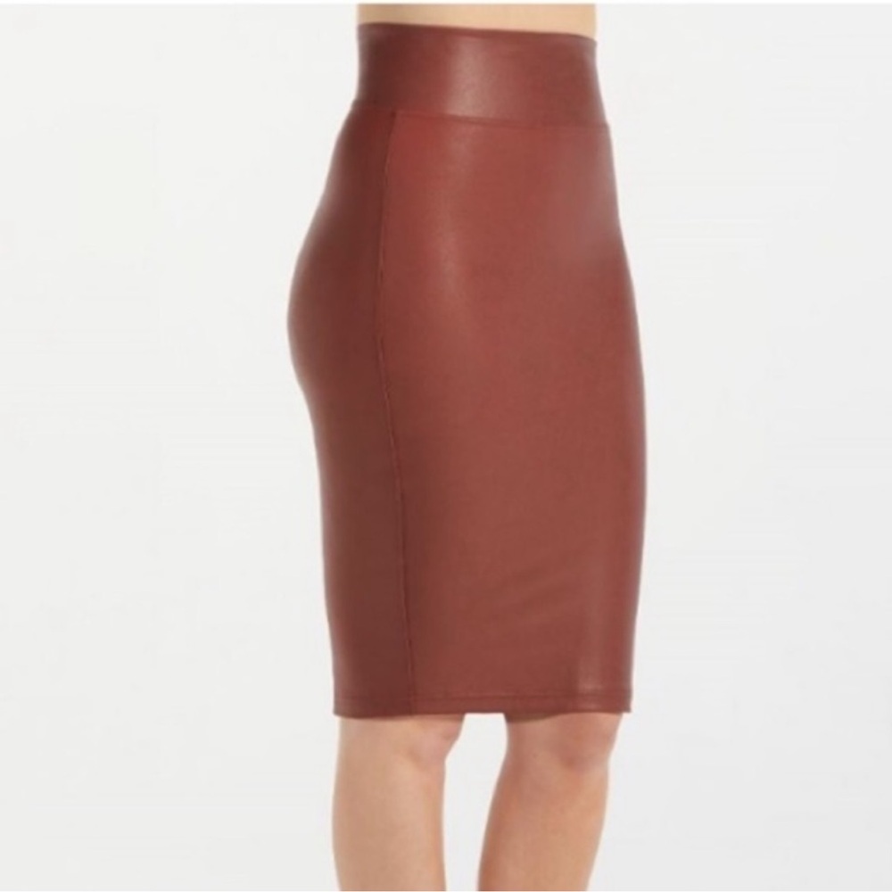 Spanx faux leather Brown Women's Skirt
